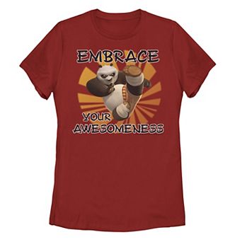 Juniors' Kung Fu Panda Embrace Your Awesomeness Po Portrait Graphic Tee