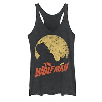 Juniors' Universal Monsters The Wolfman Moonlit Silhouette Racerback Tank Top