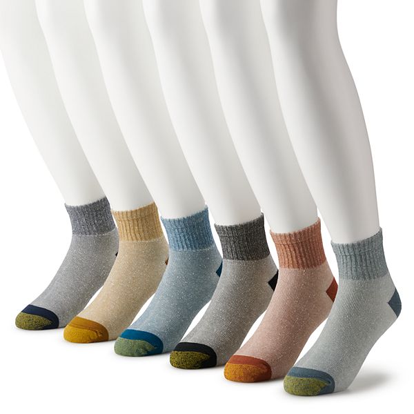 Men's GOLDTOE® 6-pack Outdoor Trail Quarter Socks