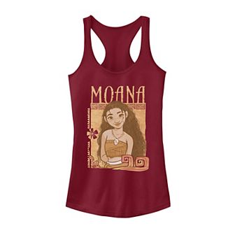 Disney's Moana Juniors' Smile Poster Logo Tank Top