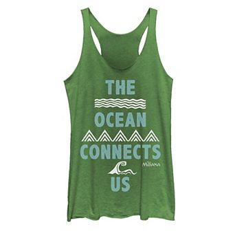 Juniors' Disney Moana The Ocean Connects Us Waves Tank Top