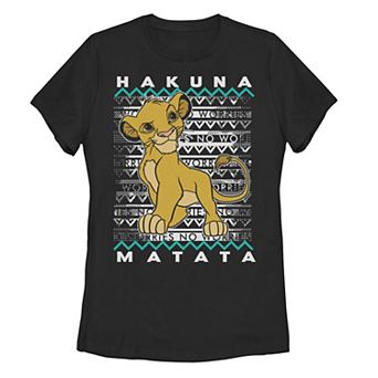 Disney's The Lion King Simba Juniors' Hakuna Matata Artsy Background Tee