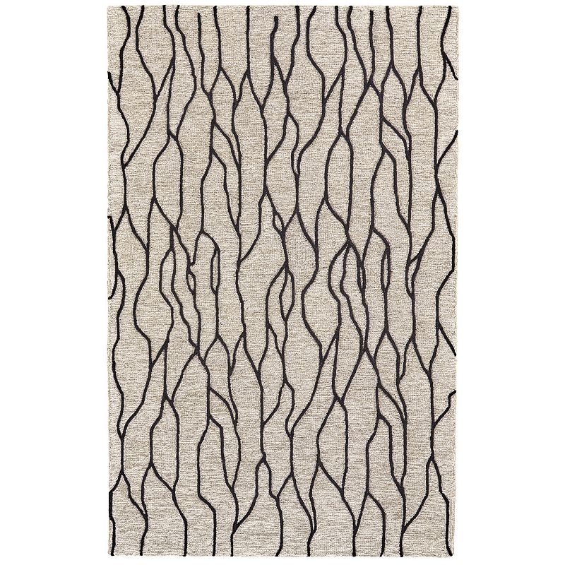 Weave & Wander Fadden Area Rug, Black, 5X8 Ft