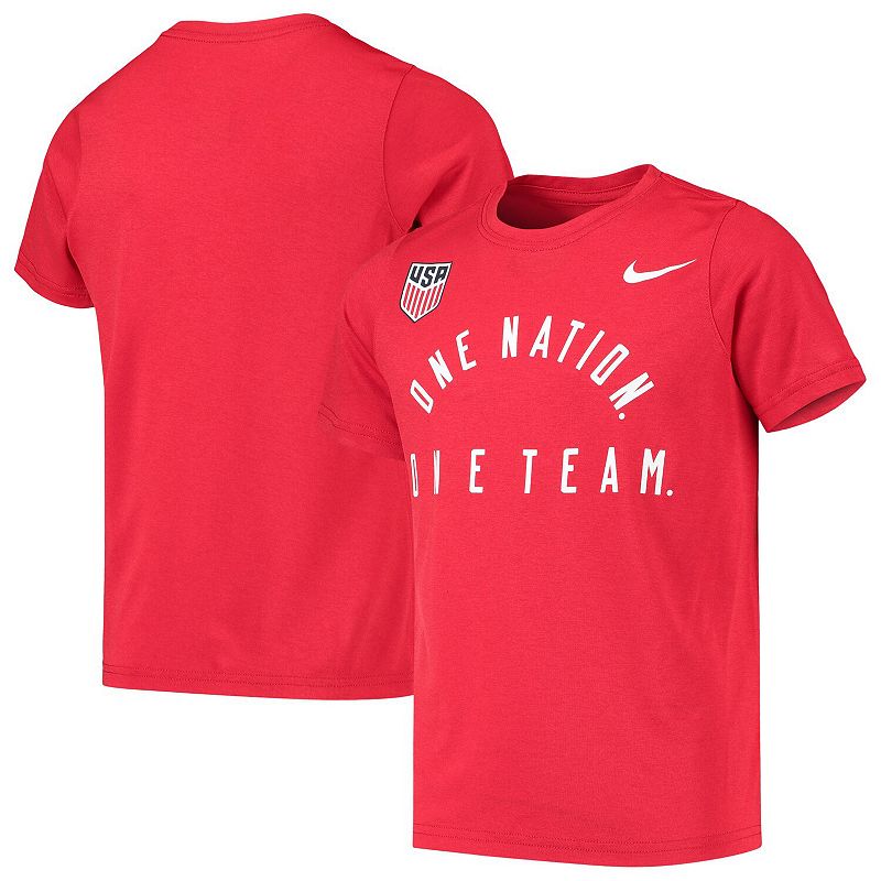 UPC 194305027319 product image for Youth Nike Red US Soccer Legend Performance T-Shirt, Boy's, Size: YTH Medium | upcitemdb.com