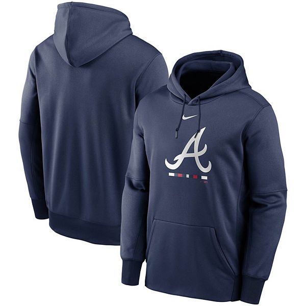 Youth Atlanta Braves Nike Navy 2021 World Series Bound Authentic Collection  Dugout Pullover Hoodie