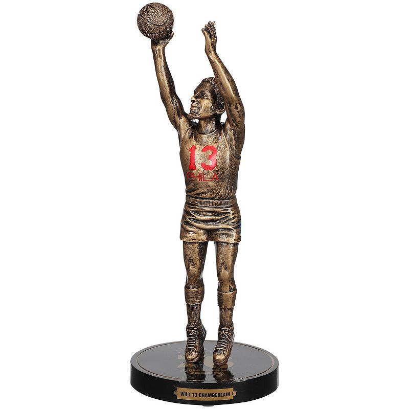 Wilt Chamberlain Philadelphia 76ers Bronze Figurine, Multicolor