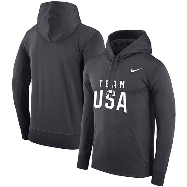 Men's Nike Anthracite Team USA Performance Hoodie