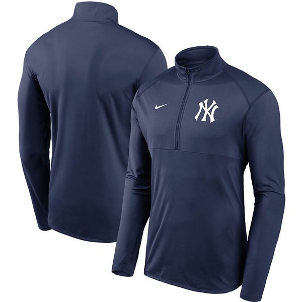 Men's Nike Navy New York Yankees Team Logo Element Performance Half-Zip ...
