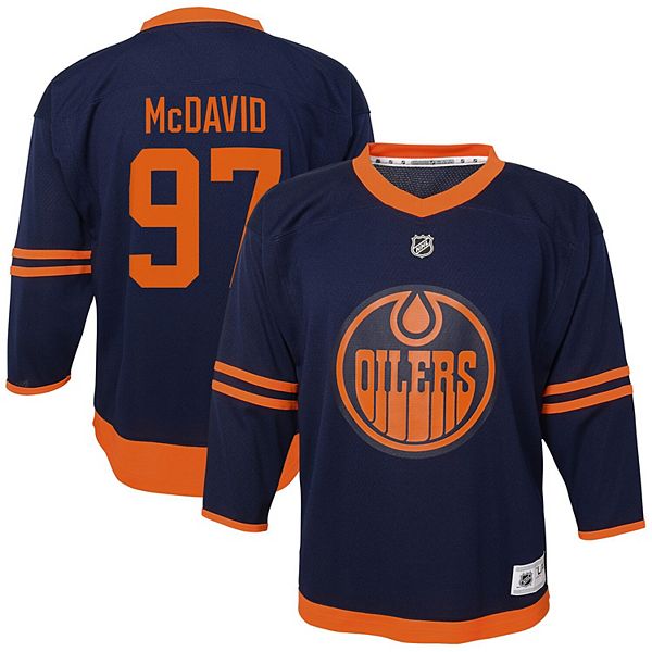 Connor McDavid Autographed & Inscribed “6X All-Star” Navy Primegreen Adidas  Edmonton Oilers Alternate Jersey