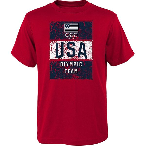 Men's Red Team USA Banner T-Shirt