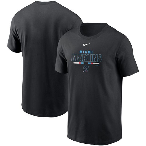 Men's Nike Black Miami Marlins Color Bar T-Shirt