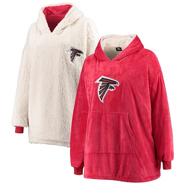 FOCO Atlanta Falcons Red/White Reversible Sherpa Hoodeez