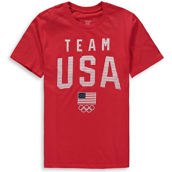 Youth Red Team USA Mesh Identity Flag T-Shirt