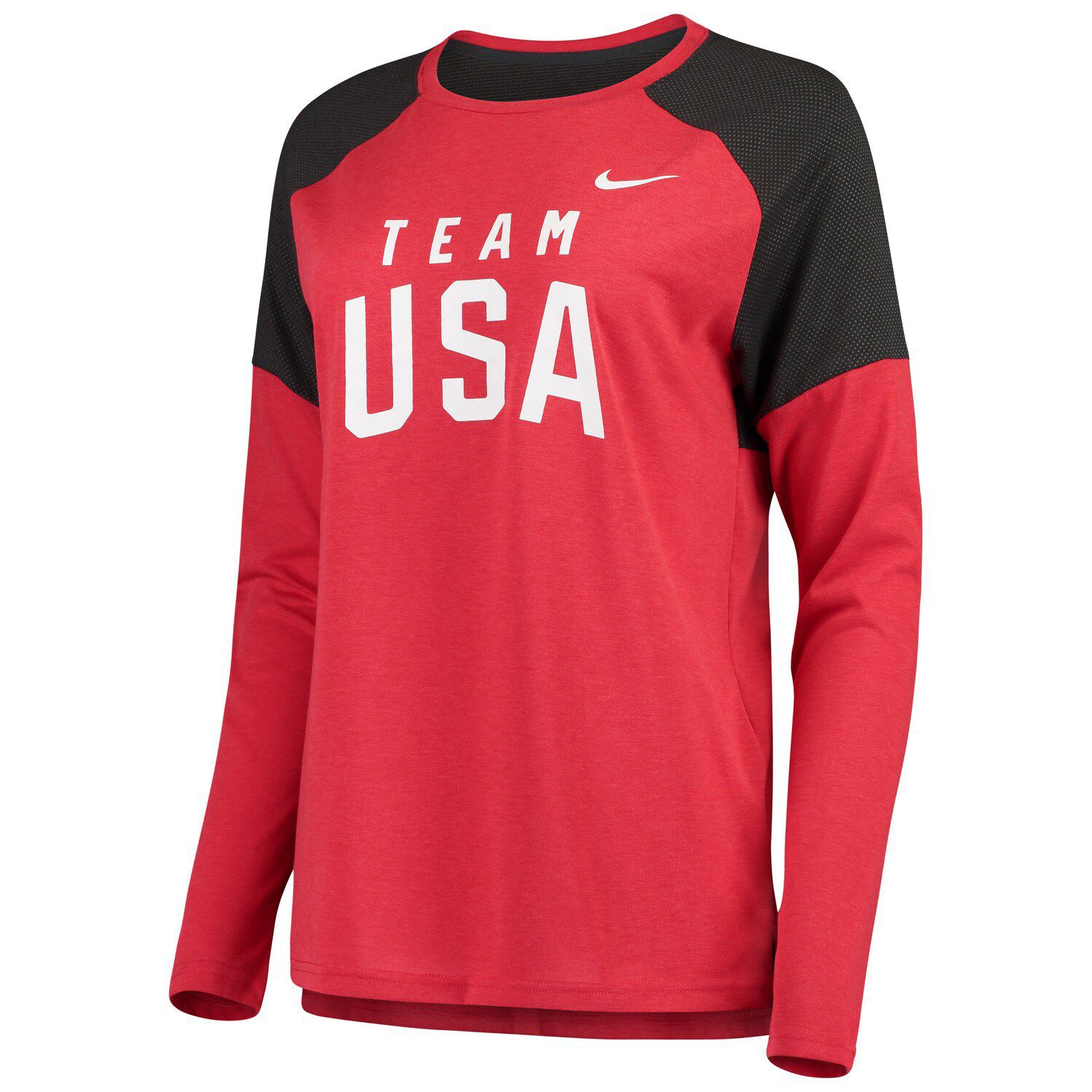 red and white nike long sleeve shirt