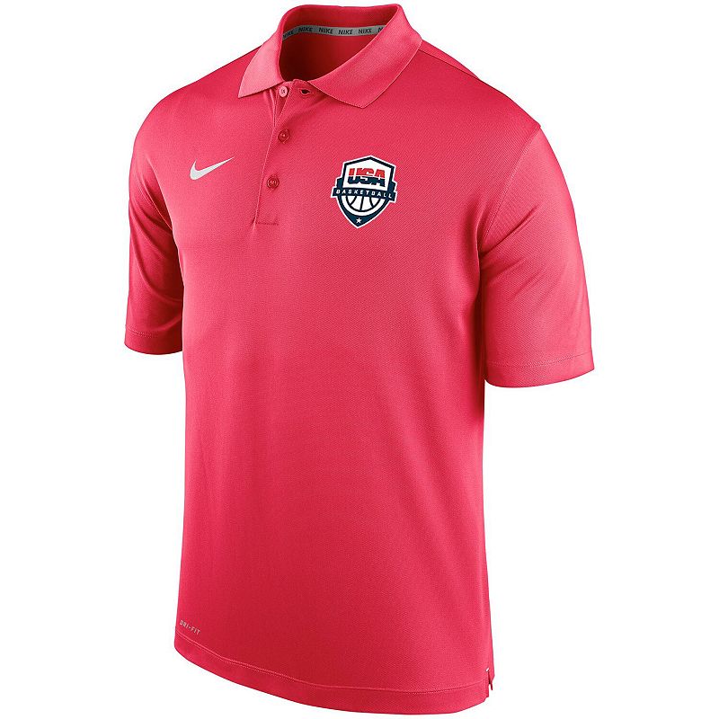 UPC 191182801452 product image for Men's Nike Red USA Basketball Varsity Polo, Size: Large | upcitemdb.com