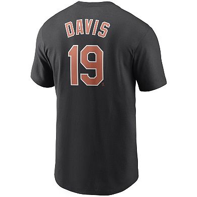 Men's Nike Chris Davis Black Baltimore Orioles Name & Number T-Shirt