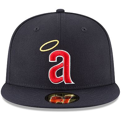 Men's New Era Navy California Angels Cooperstown Collection Wool 59FIFTY Fitted Hat
