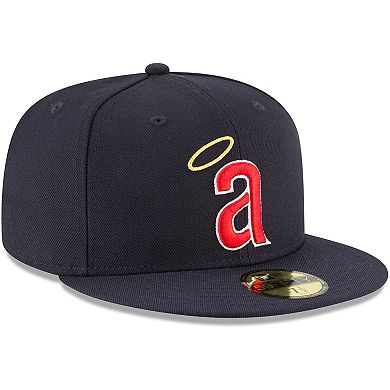 Men's New Era Navy California Angels Cooperstown Collection Wool 59FIFTY Fitted Hat