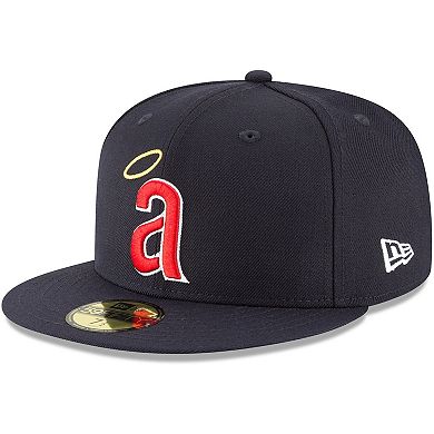 Men's New Era Navy California Angels Cooperstown Collection Wool 59FIFTY Fitted Hat