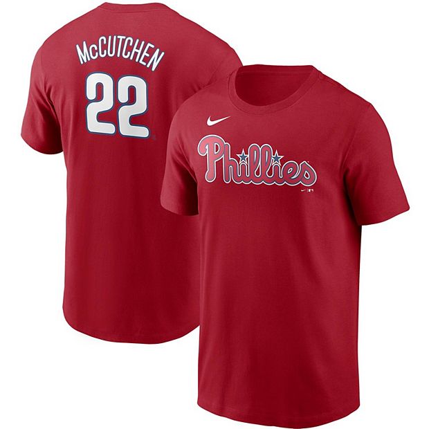 Men's Nike Andrew McCutchen Red Philadelphia Phillies Name & Number T-Shirt