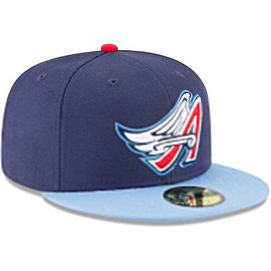 Men's New Era Navy California Angels Cooperstown Collection Wool 59FIFTY Fitted Hat