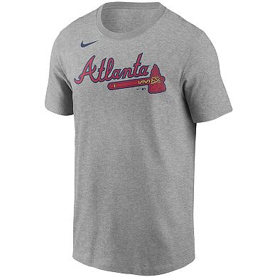 Men's Nike Ronald Acuna Jr. Gray Atlanta Braves Name & Number T-Shirt