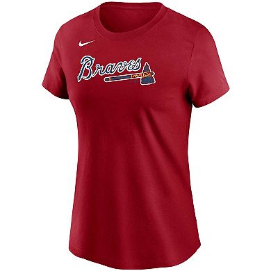 Women's Nike Ronald Acuna Jr. Red Atlanta Braves Name & Number T-Shirt