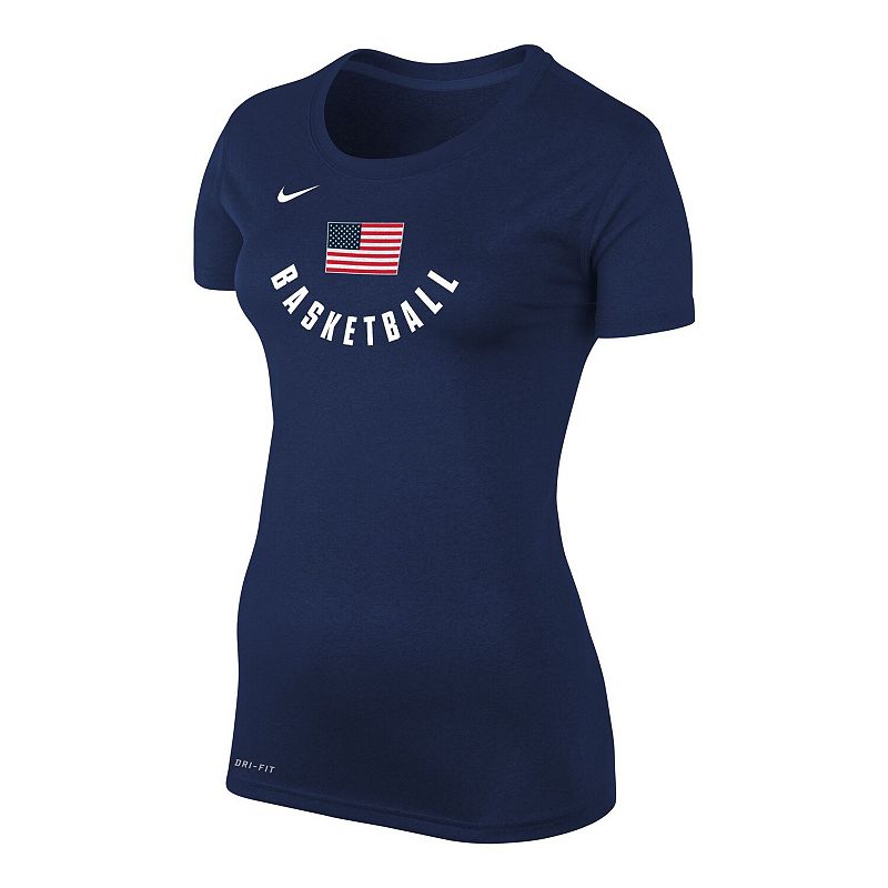 UPC 194305120140 product image for Women's Nike Navy USA Basketball Legend Performance T-Shirt, Size: XL, Blue | upcitemdb.com