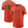 Men's Nike Buster Posey Orange San Francisco Giants Name & Number T-Shirt