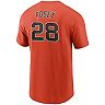 Men's Nike Buster Posey Orange San Francisco Giants Name & Number T-Shirt