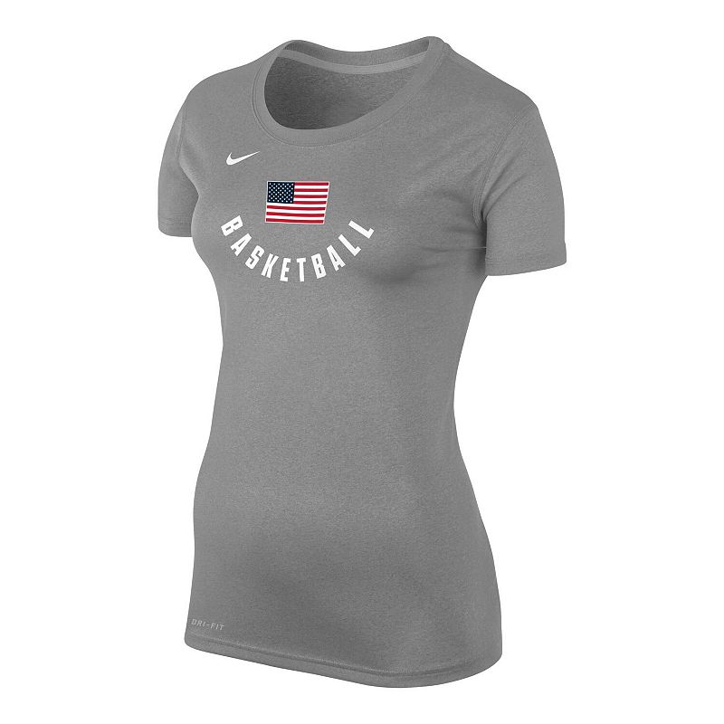 UPC 194305120201 product image for Women's Nike Heather Gray USA Basketball Legend Performance T-Shirt, Size: Mediu | upcitemdb.com