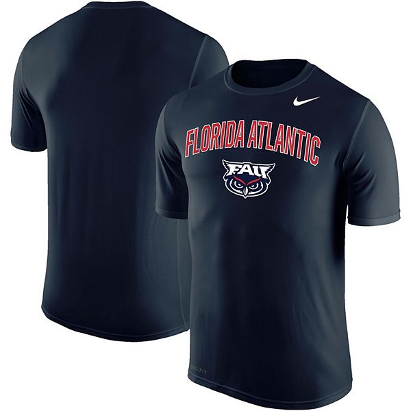 Men's Nike Navy FAU Owls Arch Over Logo Performance T-Shirt