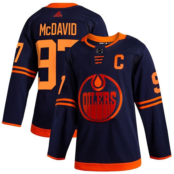 Connor McDavid Edmonton Oilers NHL Adidas Men's Navy Alternate Authent —