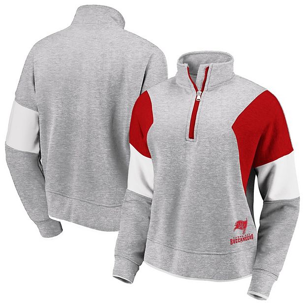 TAMPA BAY BUCCANEERS TAKE THE FIELD TRI-COLOR BLOCK HOODED FLEECE PULL