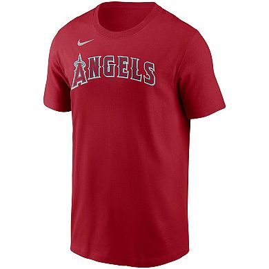 Men's Nike Red Los Angeles Angels Team Wordmark T-Shirt