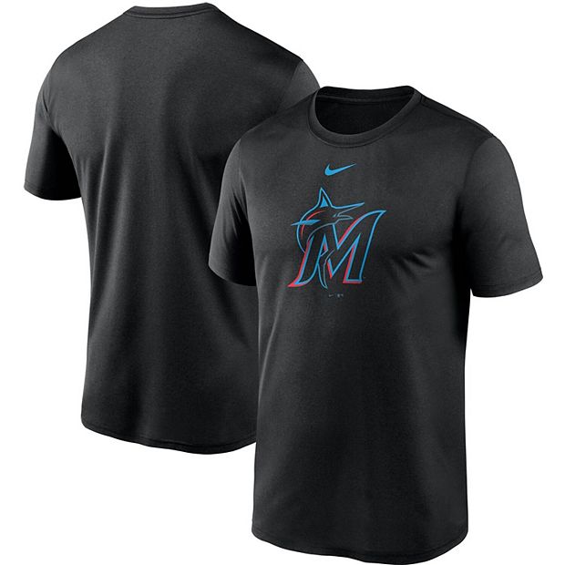 Miami Marlins Nike Dri-Fit Short Sleeve Shirt Men's Black Used L