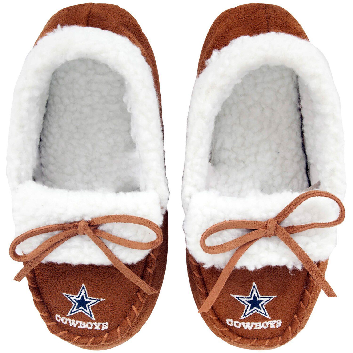 dallas cowboys moccasin slippers