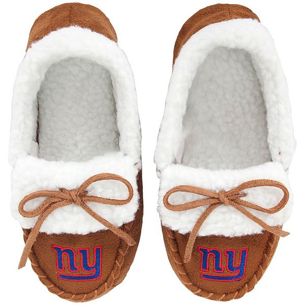 Youth New York Giants Moccasin Slippers