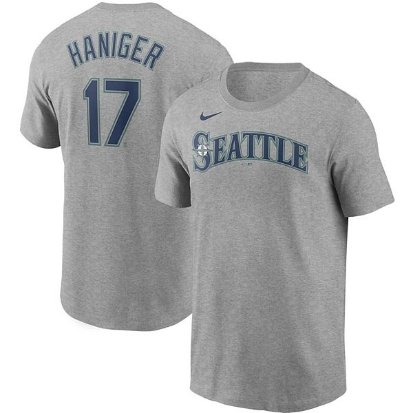 Men's Nike Mitch Haniger Gray Seattle Mariners Name & Number T-Shirt
