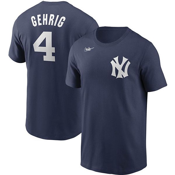 Men’s Nike Lou Gehrig New York Yankees Cooperstown Collection Navy  Pinstripe Jersey
