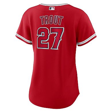 Women's Nike Mike Trout Red Los Angeles Angels Alternate Replica Player Jersey