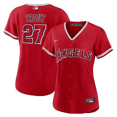 Women's Nike Mike Trout Red Los Angeles Angels Alternate Replica Player Jersey