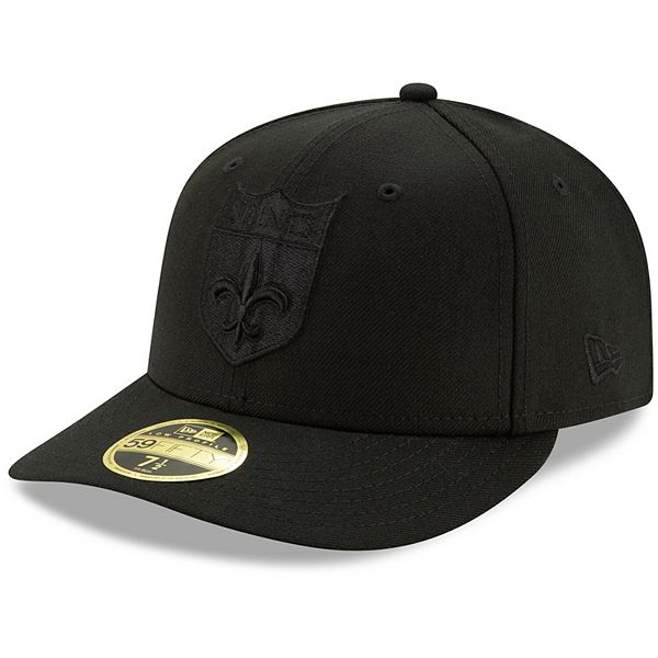 Men's New Era Black New Orleans Saints Throwback Logo Low Profile ...