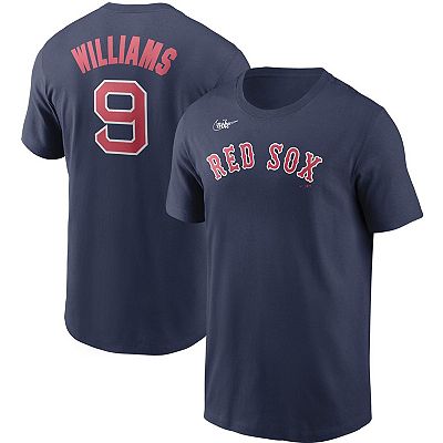 Men s Nike Ted Williams Navy Boston Red Sox Cooperstown Collection Name Number T Shirt