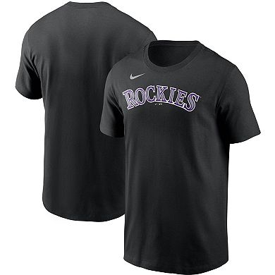Men's Nike Black Colorado Rockies Team Wordmark T-Shirt