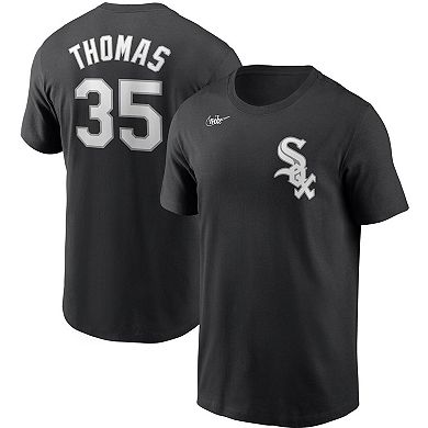 Men's Nike Frank Thomas Black Chicago White Sox Cooperstown Collection Name & Number T-Shirt
