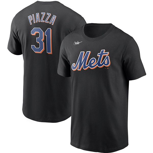 Men's Nike Mike Piazza Black New York Mets Cooperstown