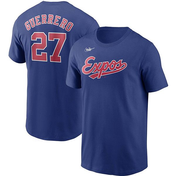 Men's Nike Vladimir Guerrero Blue Montreal Expos Cooperstown Collection  Name & Number T-Shirt