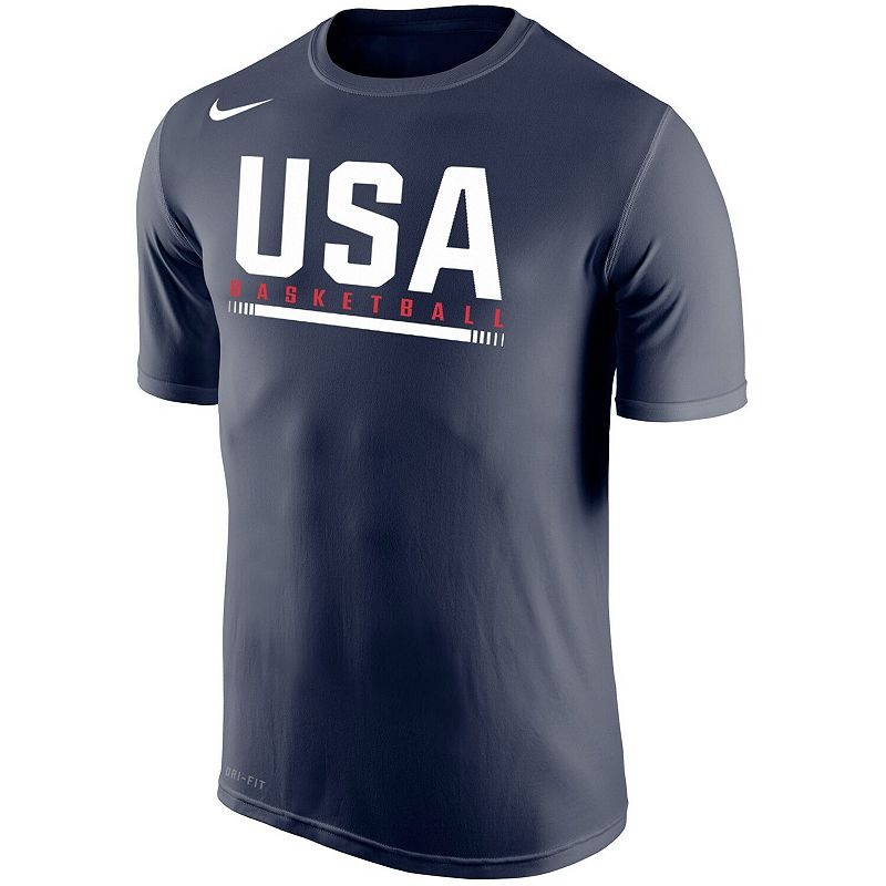 UPC 845734044018 product image for Men's Nike Navy USA Basketball Legend 2.0 T-Shirt, Size: 2XL, Blue | upcitemdb.com