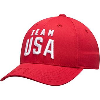 Youth Red Team USA New Logo Solid Structured Adjustable Snapback Hat
